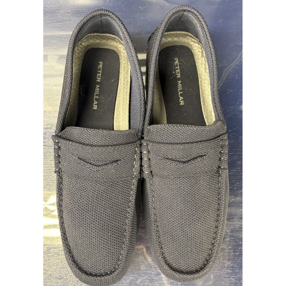 Peter Millar Crown Cruise Driving Loafers Navy Blue Casual Shoe Mens Size 10